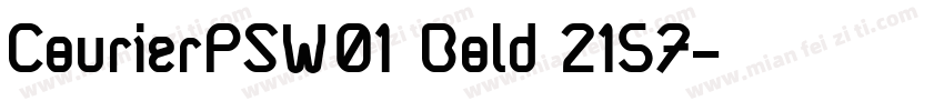 CourierPSW01 Bold 2157字体转换